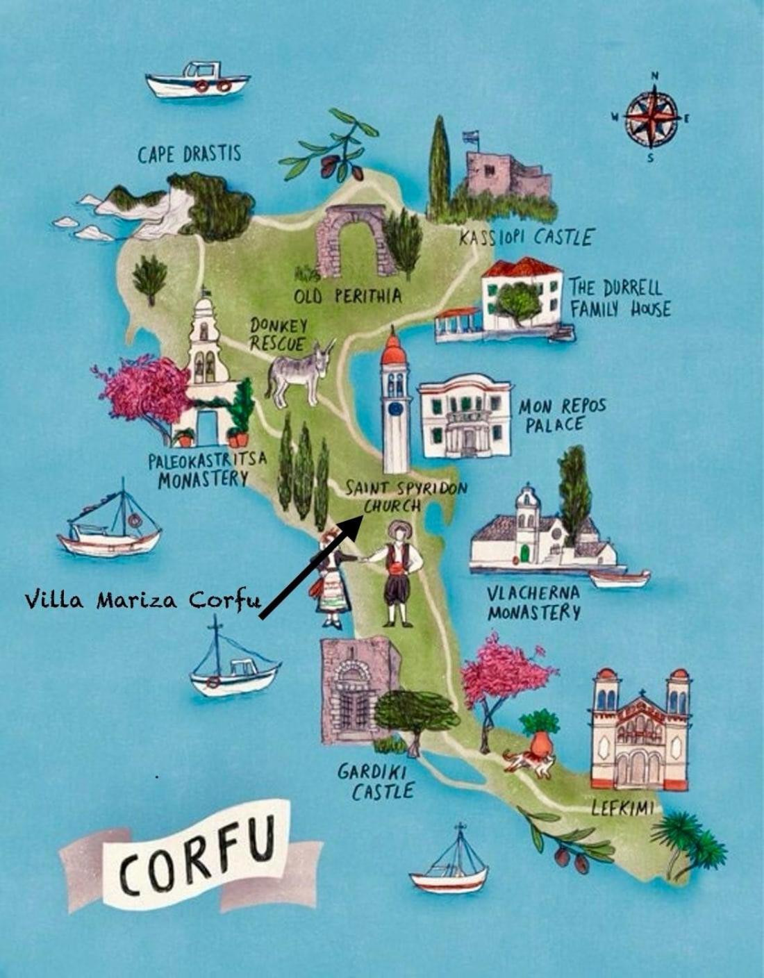 Villa Mariza Corfu Kamara  Exterior foto